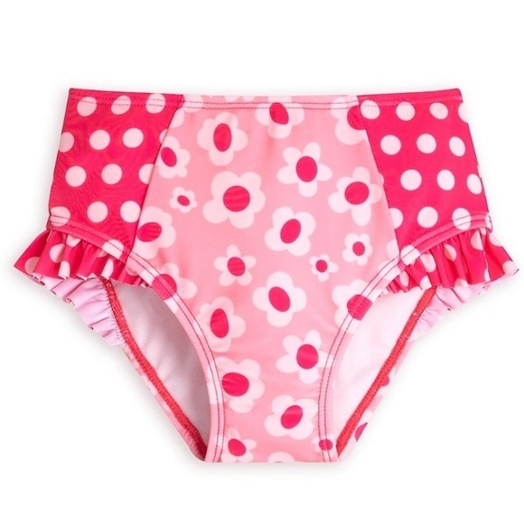 Disney Store Minnie Mouse Pink Swimsuit Girls Bikini Set Sz3 UPF 50+ - Picture 4 of 10